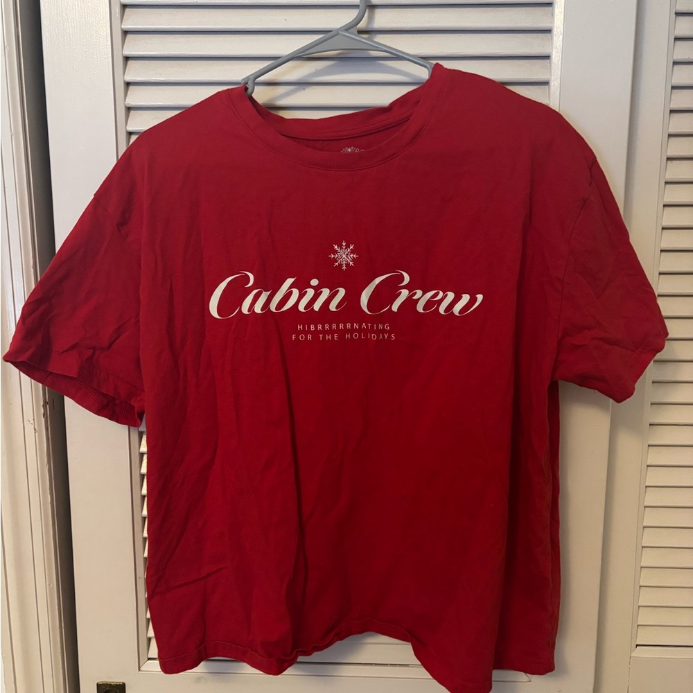 Wondershop Red 'Cabin Crew' Graphic Short-Sleeve Tee